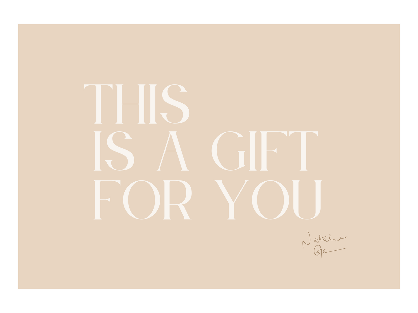 Natalie Grover Shop - Gift Card