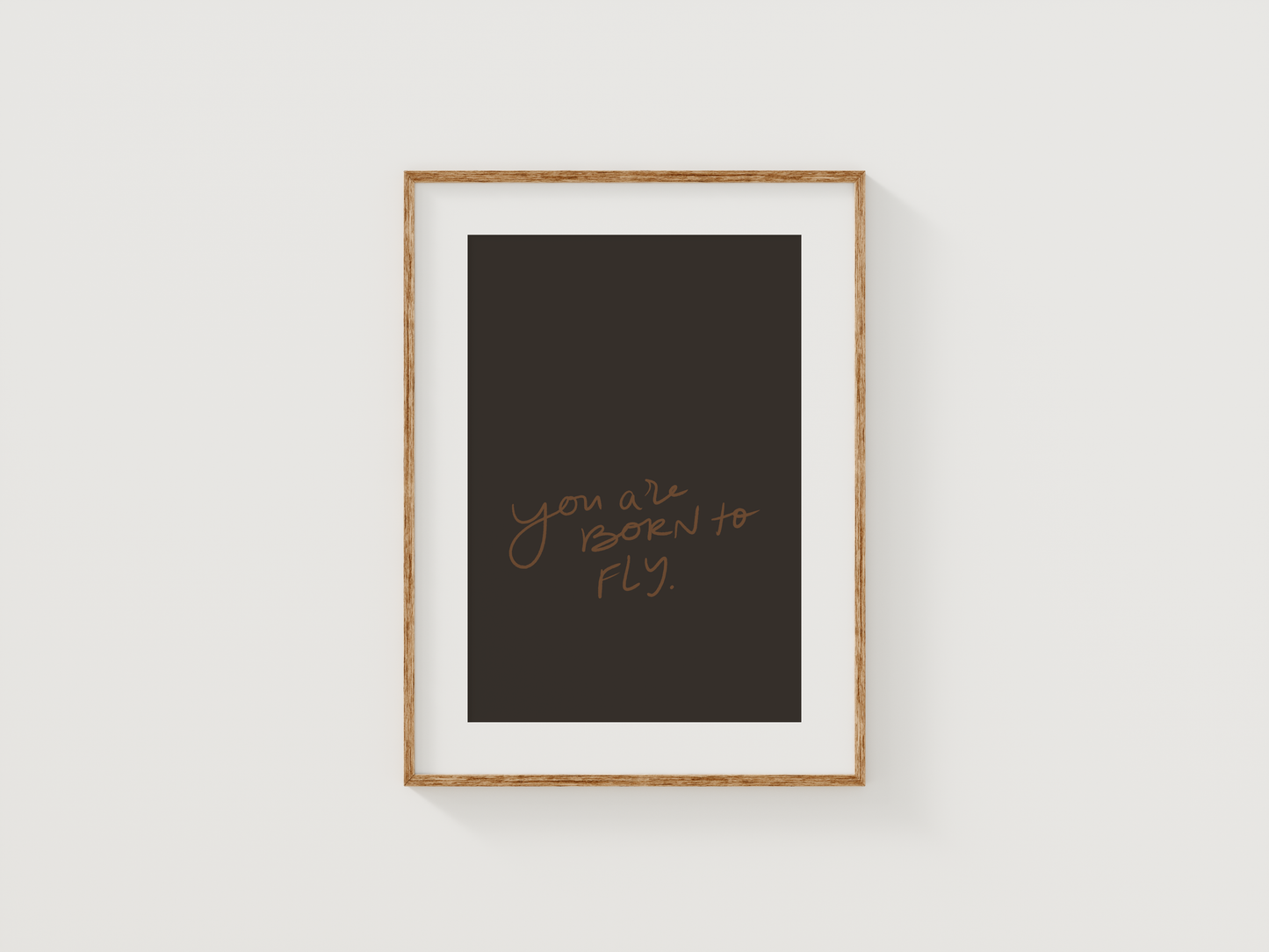 Uplifting Christian printable reading “Born to Fly,” styled in wood frame for faith-based encouragement.
