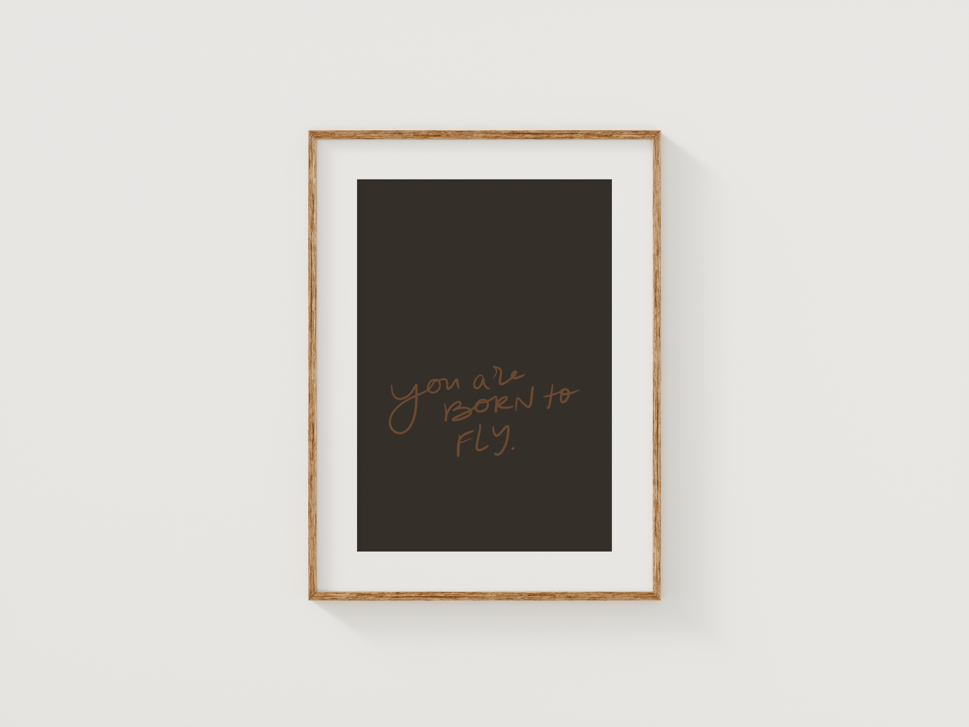 Uplifting Christian printable reading “Born to Fly,” styled in wood frame for faith-based encouragement.