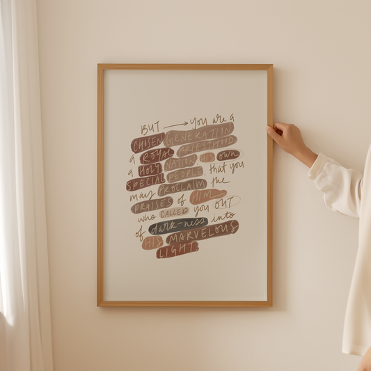 Called Out of Darkness – 1 Peter 2:9 | Printable Scripture Wall Art