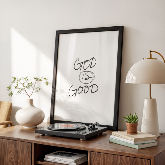 God is Good Printable | Black and White