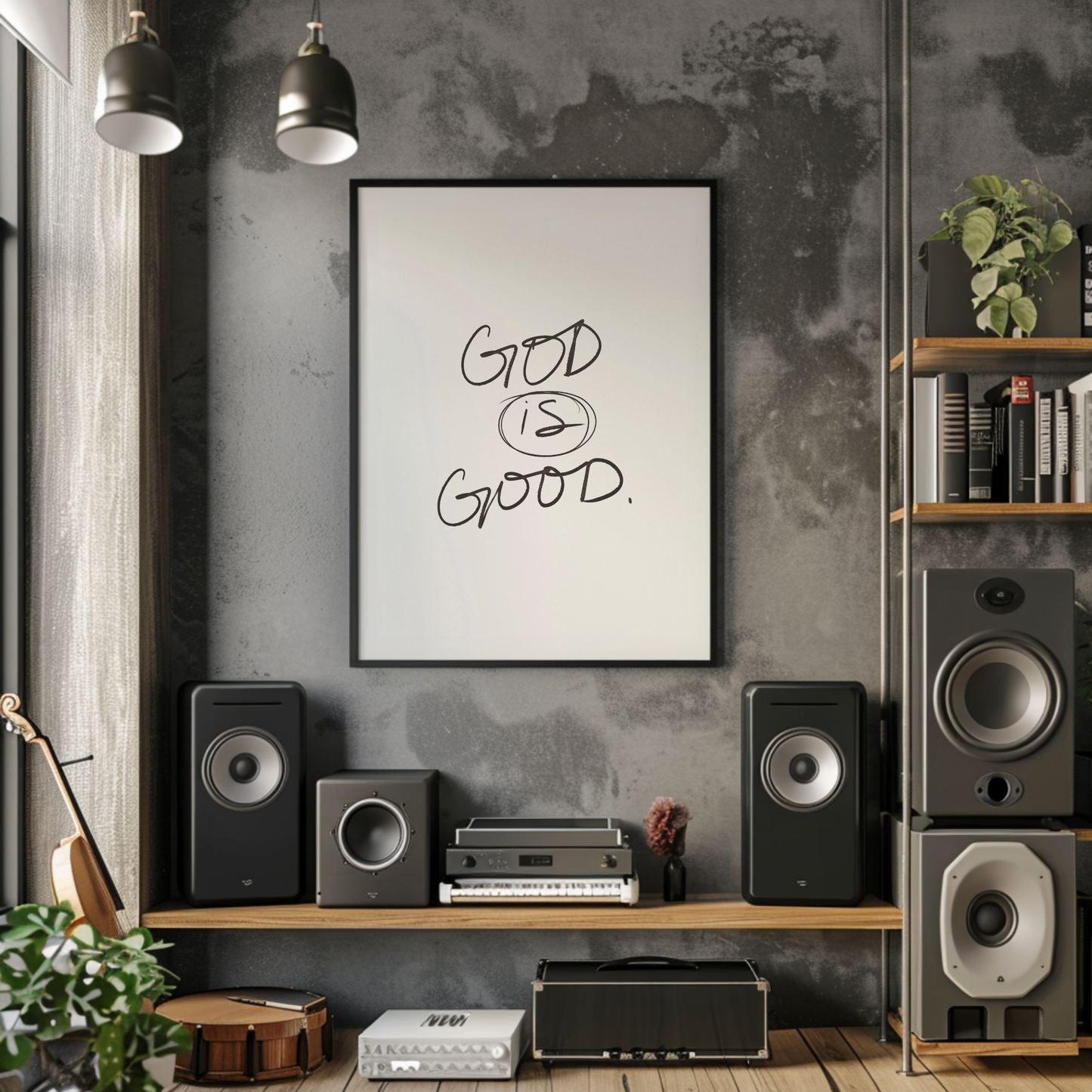 God is Good Printable | Black and White